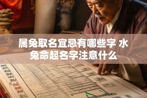 属兔取名宜忌有哪些字 水兔命起名字注意什么 属兔取名宜忌有哪些字 水兔命起名字注意什么