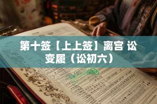 第十签【上上签】离宫 讼变履(讼初六) 第十签【上上签】离宫 讼变履(讼初六)
