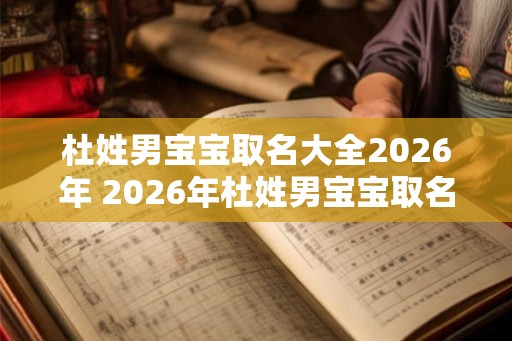 杜姓男宝宝取名大全2026年 2026年杜姓男宝宝取名攻略 杜姓男宝宝取名大全2026年 2026年杜姓男宝宝取名攻略