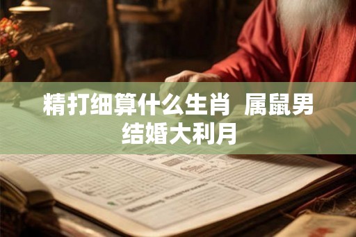 精打细算什么生肖 属鼠男结婚大利月 精打细算什么生肖 属鼠男结婚大利月