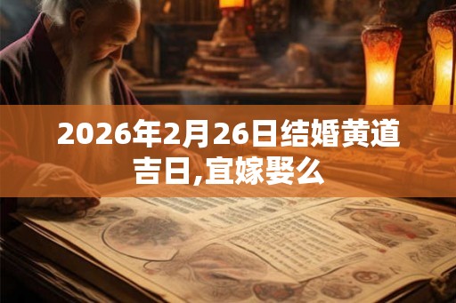 2026年2月26日结婚黄道吉日,宜嫁娶么