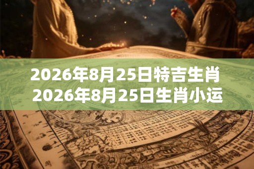 2026年8月25日特吉生肖 2026年8月25日生肖小运播报