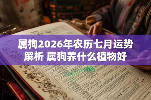 属狗2026年农历七月运势解析 属狗养什么植物好 属狗2026年农历七月运势解析 属狗养什么植物好
