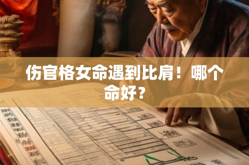 伤官格女命遇到比肩！哪个命好？