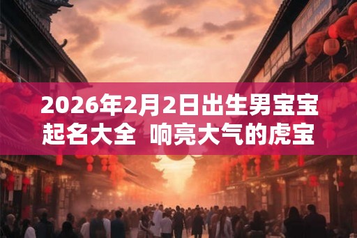 2026年2月2日出生男宝宝起名大全  响亮大气的虎宝宝名字