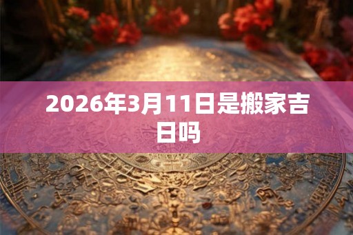 2026年3月11日是搬家吉日吗