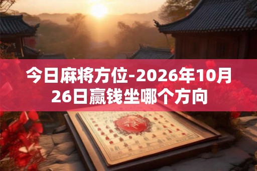 今日麻将方位-2026年10月26日赢钱坐哪个方向 今日麻将方位-2026年10月26日赢钱坐哪个方向