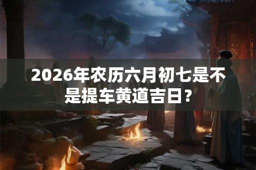 2026年农历六月初七是不是提车黄道吉日？