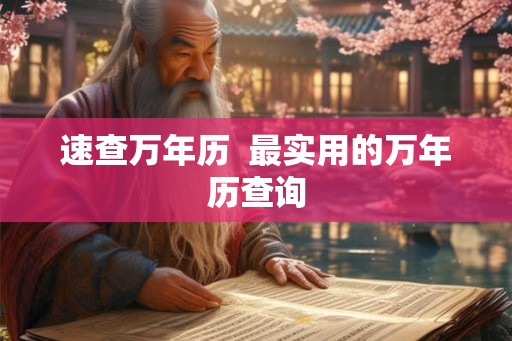速查万年历  最实用的万年历查询