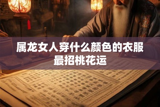 属龙女人穿什么颜色的衣服最招桃花运 属龙女人穿什么颜色的衣服最招桃花运
