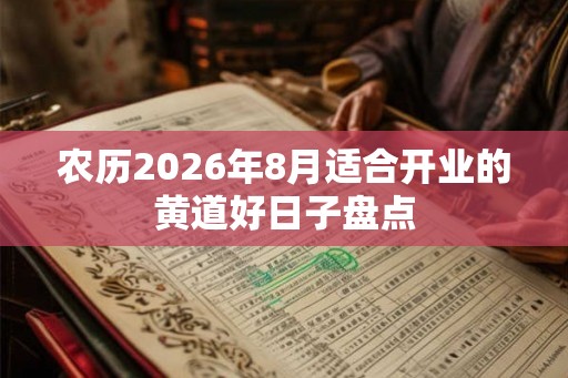 农历2026年8月适合开业的黄道好日子盘点