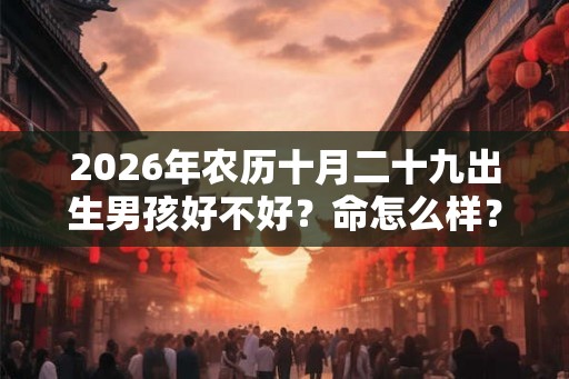 2026年农历十月二十九出生男孩好不好？命怎么样？