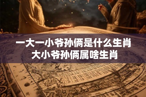 一大一小爷孙俩是什么生肖 大小爷孙俩属啥生肖