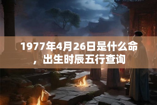 1977年4月26日是什么命，出生时辰五行查询