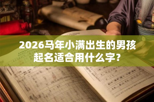 2026马年小满出生的男孩起名适合用什么字? 2026马年小满出生的男孩起名适合用什么字?