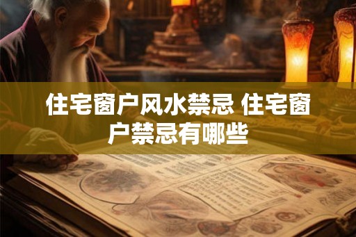 住宅窗户风水禁忌 住宅窗户禁忌有哪些