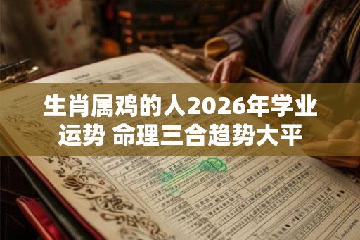 生肖属鸡的人2026年学业运势 命理三合趋势大平