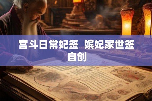 宫斗日常妃签  嫔妃家世签自创