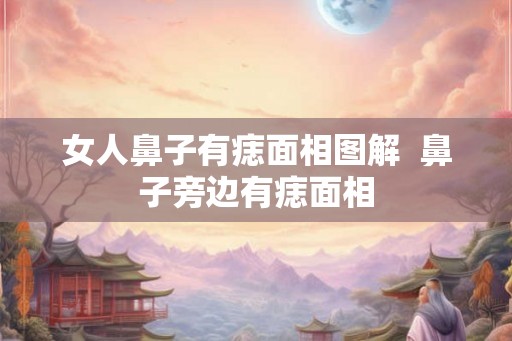 女人鼻子有痣面相图解  鼻子旁边有痣面相