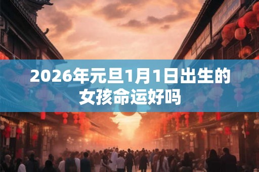 2026年元旦1月1日出生的女孩命运好吗