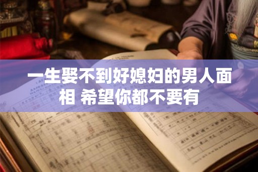 一生娶不到好媳妇的男人面相 希望你都不要有
