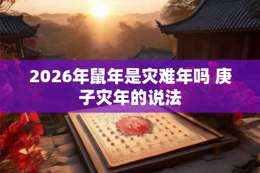 2026年鼠年是灾难年吗 庚子灾年的说法 2026年鼠年是灾难年吗 庚子灾年的说法