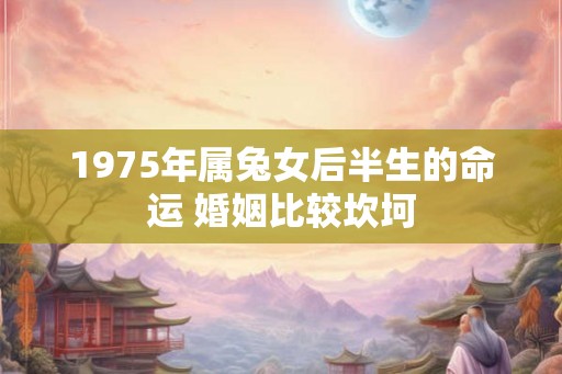 1975年属兔女后半生的命运 婚姻比较坎坷