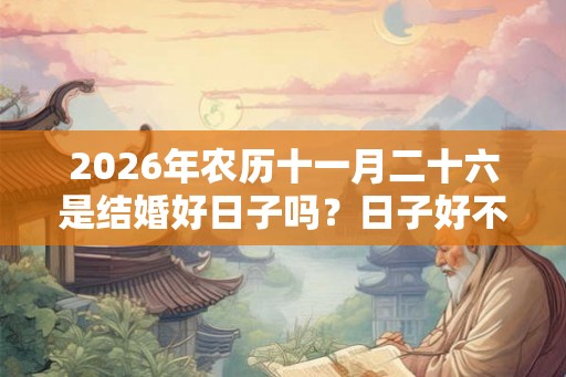 2026年农历十一月二十六是结婚好日子吗?日子好不好? 2026年农历十一月二十六是结婚好日子吗?日子好不好?