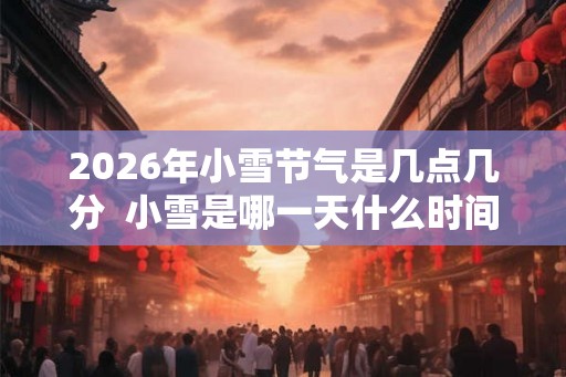 2026年小雪节气是几点几分  小雪是哪一天什么时间