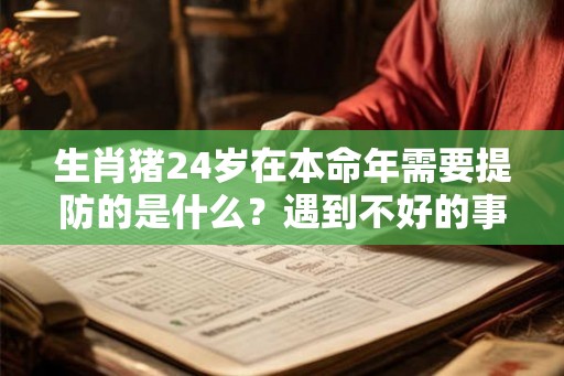 生肖猪24岁在本命年需要提防的是什么？遇到不好的事怎么化解？