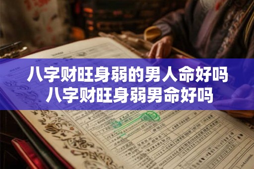 八字财旺身弱的男人命好吗 八字财旺身弱男命好吗 八字财旺身弱的男人命好吗 八字财旺身弱男命好吗