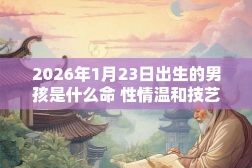 2026年1月23日出生的男孩是什么命 性情温和技艺护身