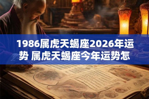 1986属虎天蝎座2026年运势 属虎天蝎座今年运势怎么样