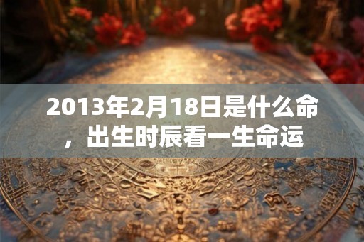 2013年2月18日是什么命，出生时辰看一生命运