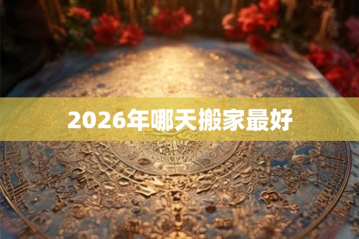 2026年哪天搬家最好