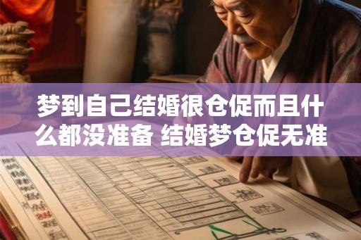 梦到自己结婚很仓促而且什么都没准备 结婚梦仓促无准备