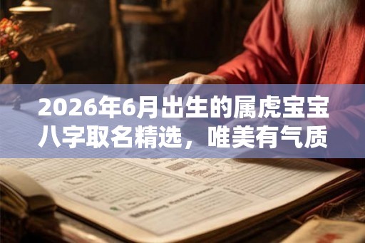 2026年6月出生的属虎宝宝八字取名精选,唯美有气质名字 2026年6月出生的属虎宝宝八字取名精选,唯美有气质名字