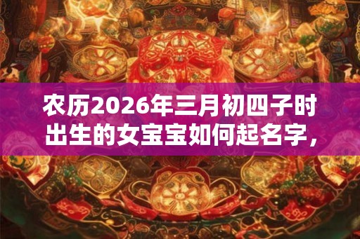 农历2026年三月初四子时出生的女宝宝如何起名字,五行属什么 农历2026年三月初四子时出生的女宝宝如何起名字,五行属什么