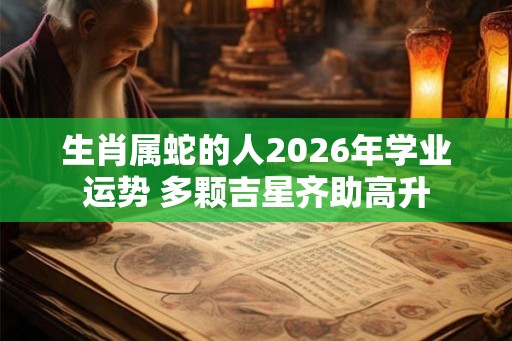 生肖属蛇的人2026年学业运势 多颗吉星齐助高升