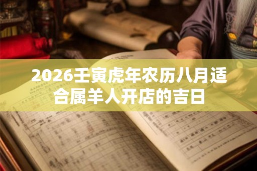 2026壬寅虎年农历八月适合属羊人开店的吉日
