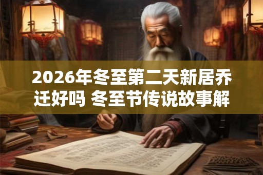2026年冬至第二天新居乔迁好吗 冬至节传说故事解析