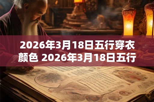 2026年3月18日五行穿衣颜色 2026年3月18日五行穿衣色