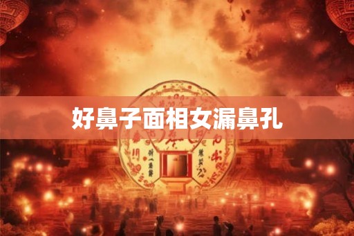 好鼻子面相女漏鼻孔 好鼻子面相女漏鼻孔