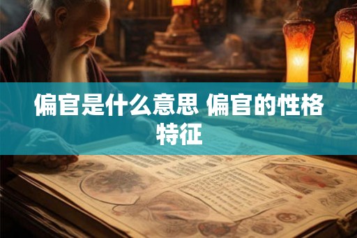 偏官是什么意思 偏官的性格特征