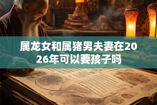 属龙女和属猪男夫妻在2026年可以要孩子吗