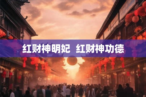 红财神明妃  红财神功德