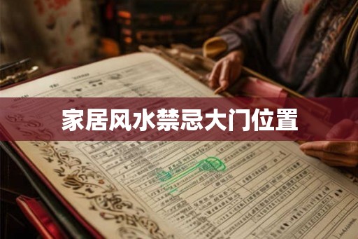 家居风水禁忌大门位置