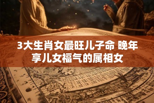 3大生肖女最旺儿子命 晚年享儿女福气的属相女