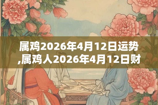 属鸡2026年4月12日运势,属鸡人2026年4月12日财运,生肖鸡2026年4月12日运势