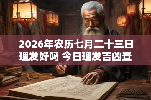 2026年农历七月二十三日理发好吗 今日理发吉凶查询